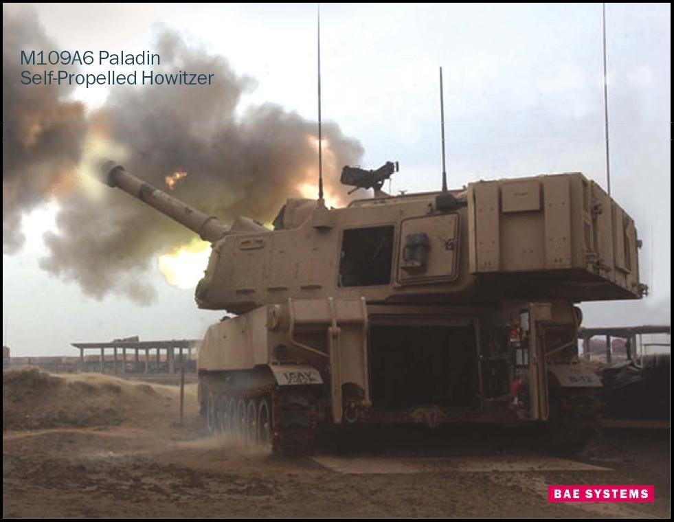 Paladin Howitzer manufactured by BAE Systems